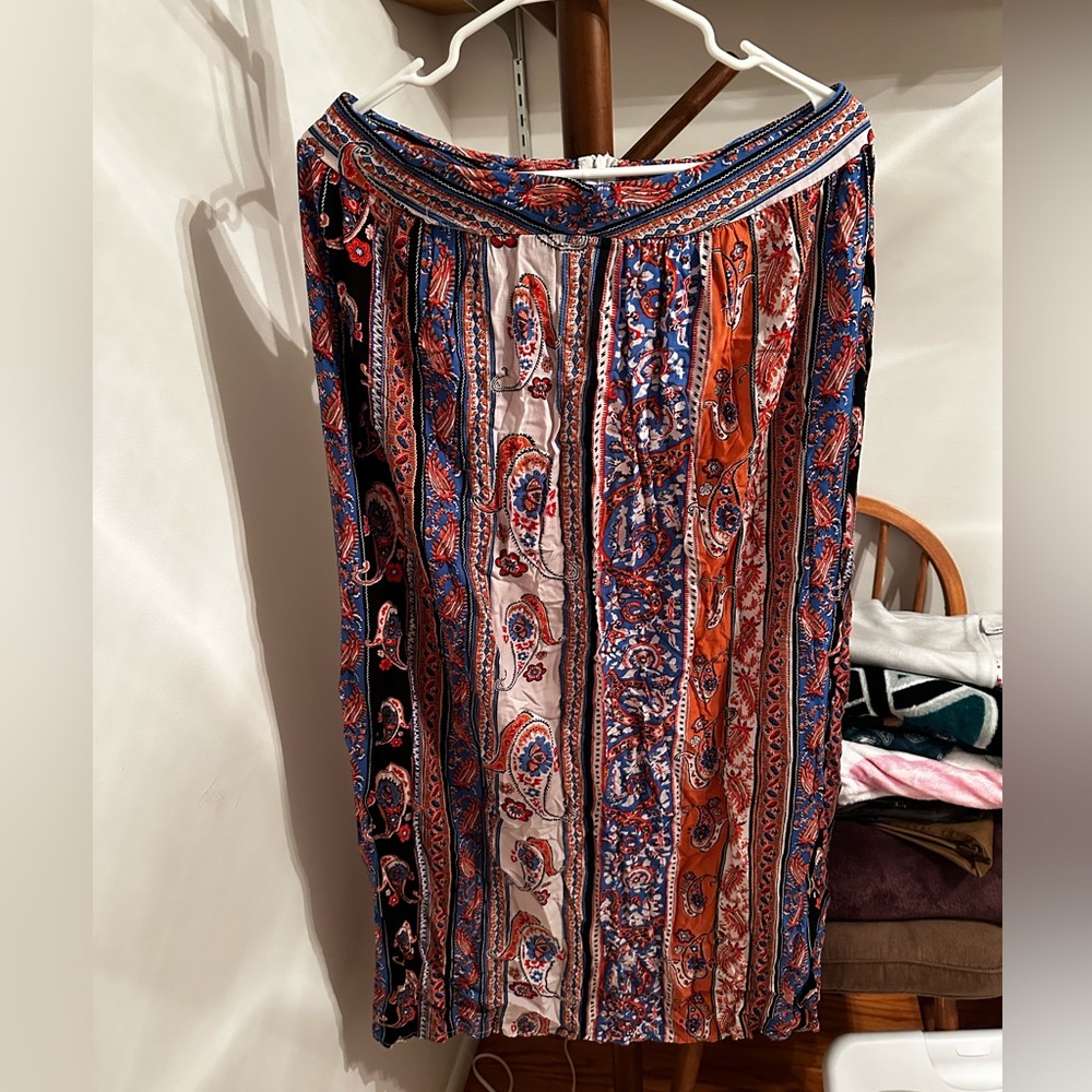 Print midi skirt